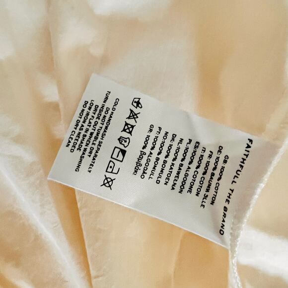 Faithful The Brand Shell Ronan Tiered Midi Dress Size XS CReam - Picture 7 of 10